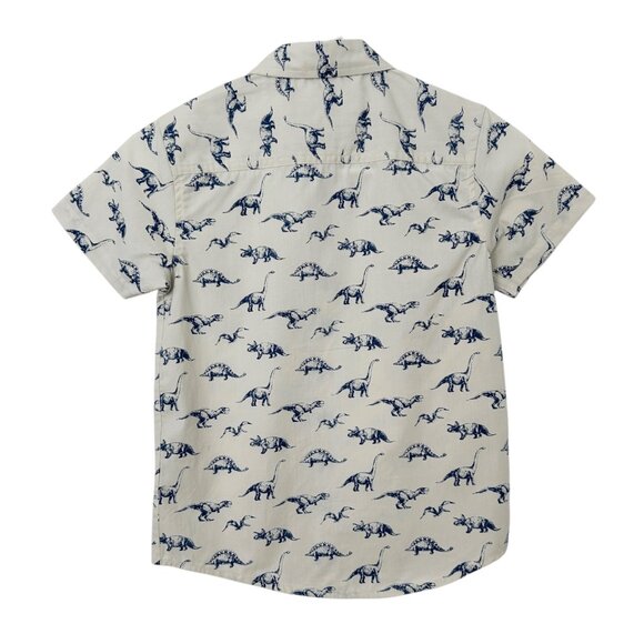 Sovereign Code Dinosaur Print Cotton Button Down Short Sleeve Shirt NWT (7) - Picture 2 of 14